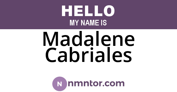 Madalene Cabriales
