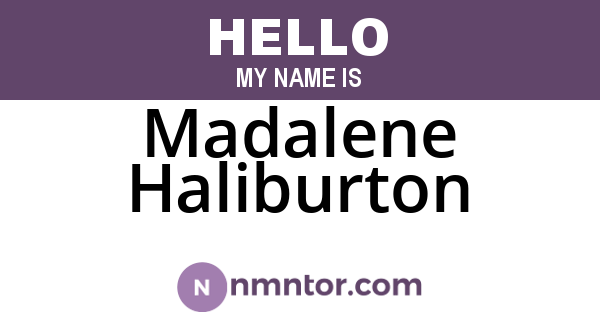 Madalene Haliburton