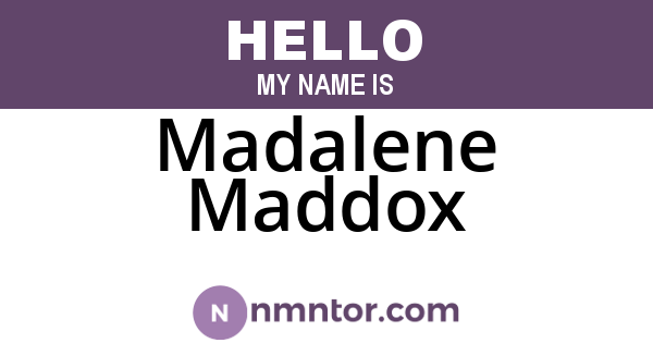 Madalene Maddox