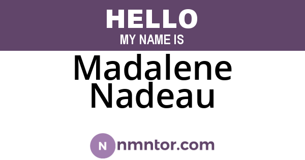 Madalene Nadeau