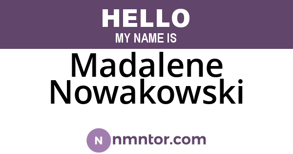 Madalene Nowakowski
