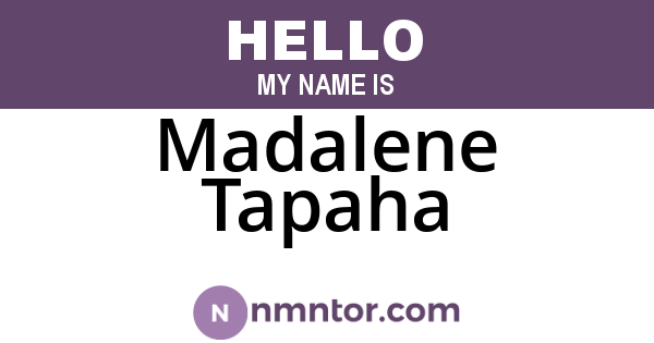 Madalene Tapaha