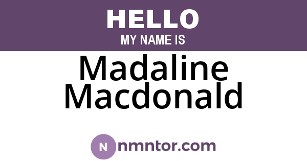 Madaline Macdonald