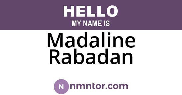 Madaline Rabadan