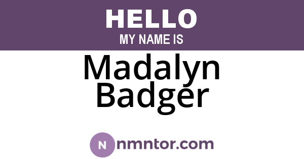 Madalyn Badger