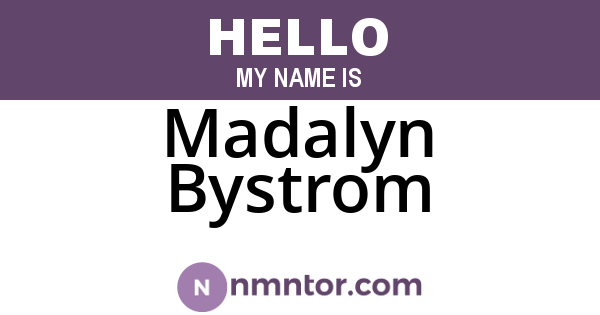 Madalyn Bystrom
