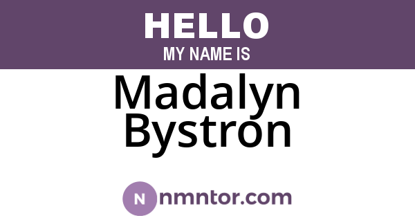 Madalyn Bystron
