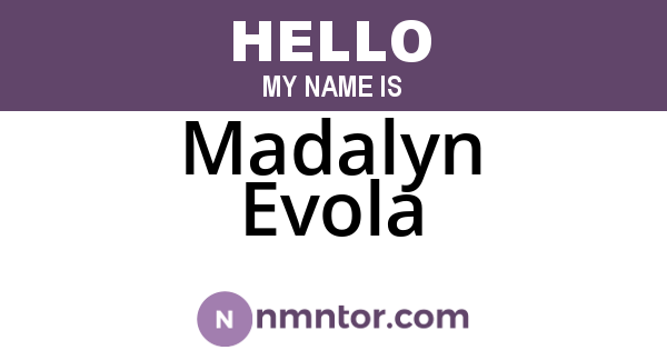 Madalyn Evola