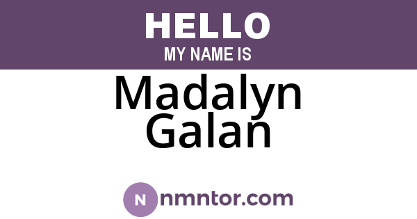 Madalyn Galan