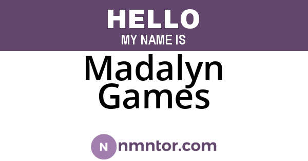 Madalyn Games