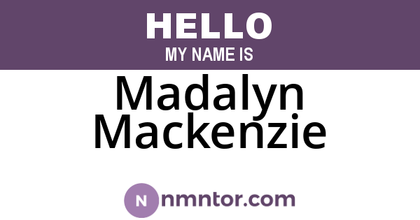 Madalyn Mackenzie