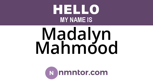 Madalyn Mahmood