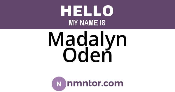 Madalyn Oden