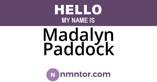 Madalyn Paddock