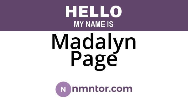 Madalyn Page