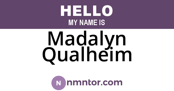 Madalyn Qualheim