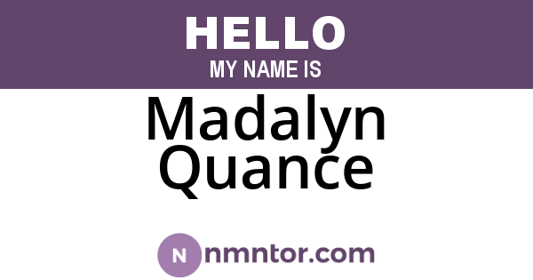 Madalyn Quance