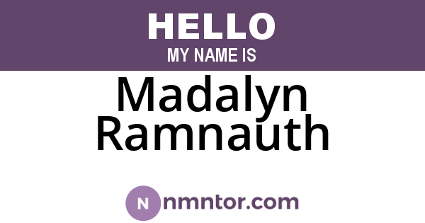 Madalyn Ramnauth