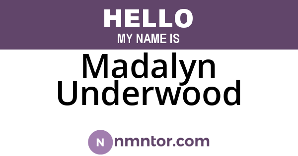 Madalyn Underwood