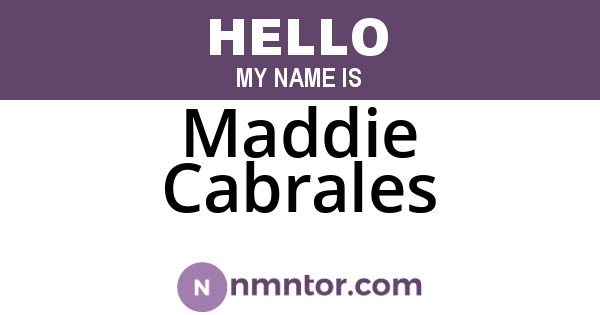 Maddie Cabrales
