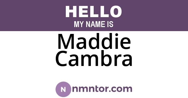 Maddie Cambra