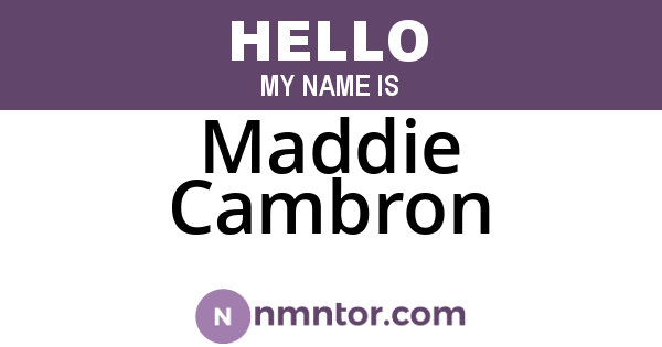 Maddie Cambron