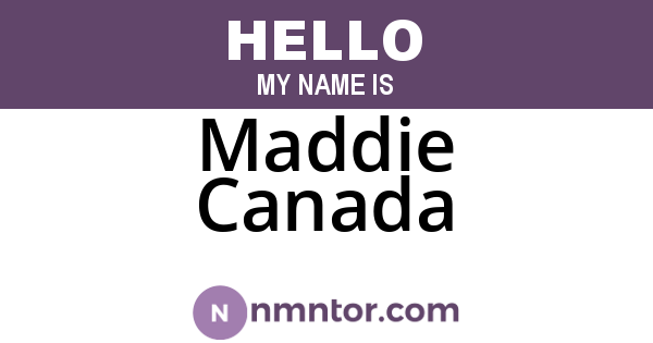 Maddie Canada