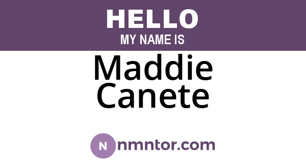 Maddie Canete