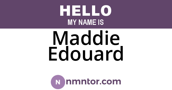Maddie Edouard