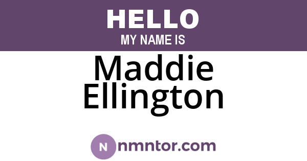 Maddie Ellington