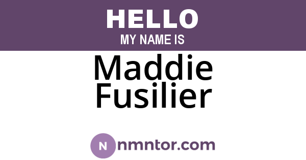Maddie Fusilier