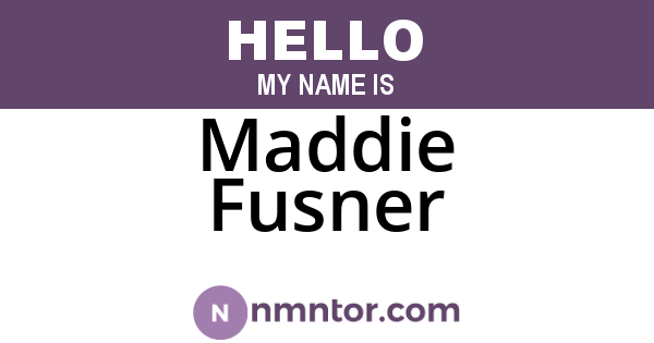 Maddie Fusner
