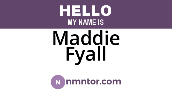 Maddie Fyall