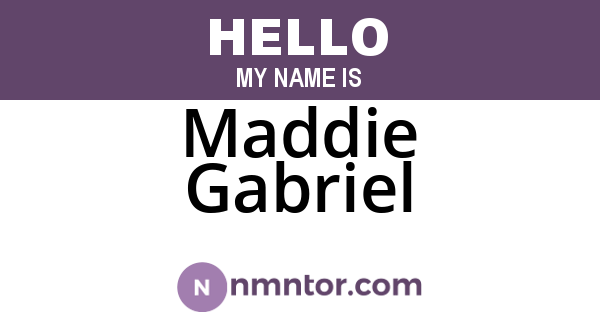 Maddie Gabriel
