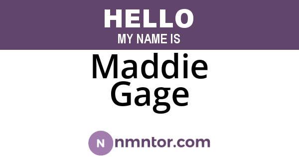 Maddie Gage