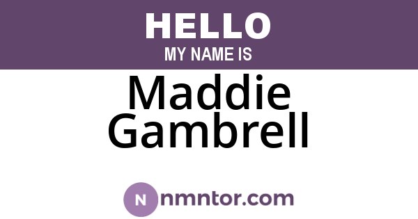 Maddie Gambrell