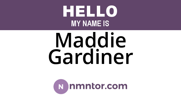 Maddie Gardiner