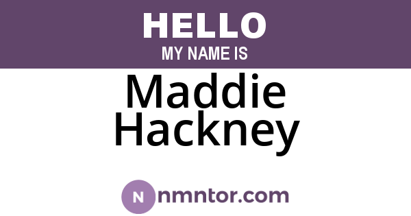 Maddie Hackney