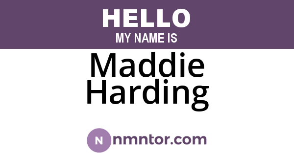Maddie Harding