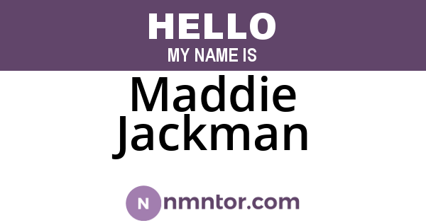 Maddie Jackman