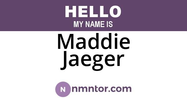 Maddie Jaeger