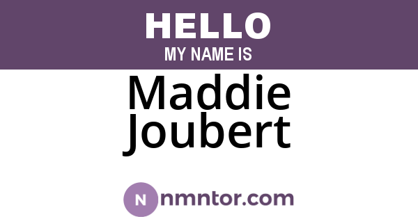 Maddie Joubert