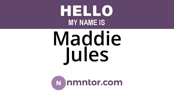 Maddie Jules