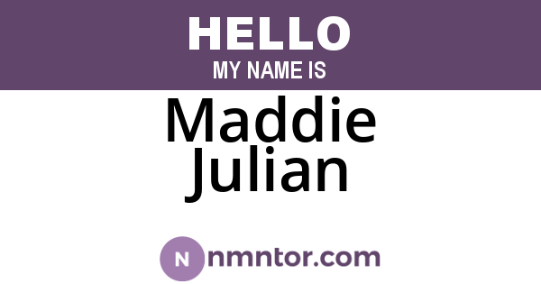 Maddie Julian
