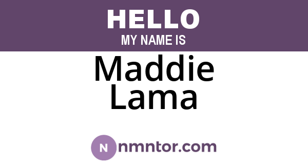 Maddie Lama