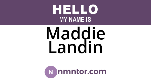 Maddie Landin