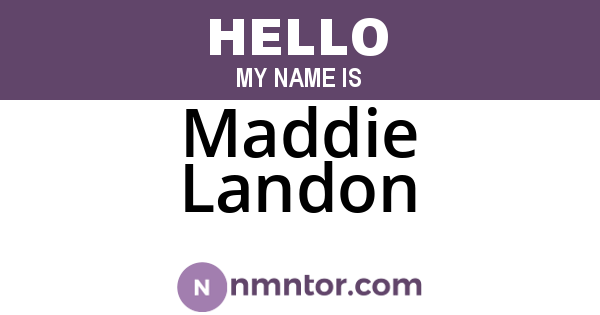 Maddie Landon
