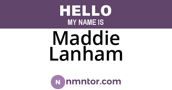 Maddie Lanham