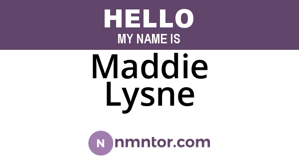 Maddie Lysne