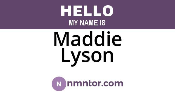 Maddie Lyson